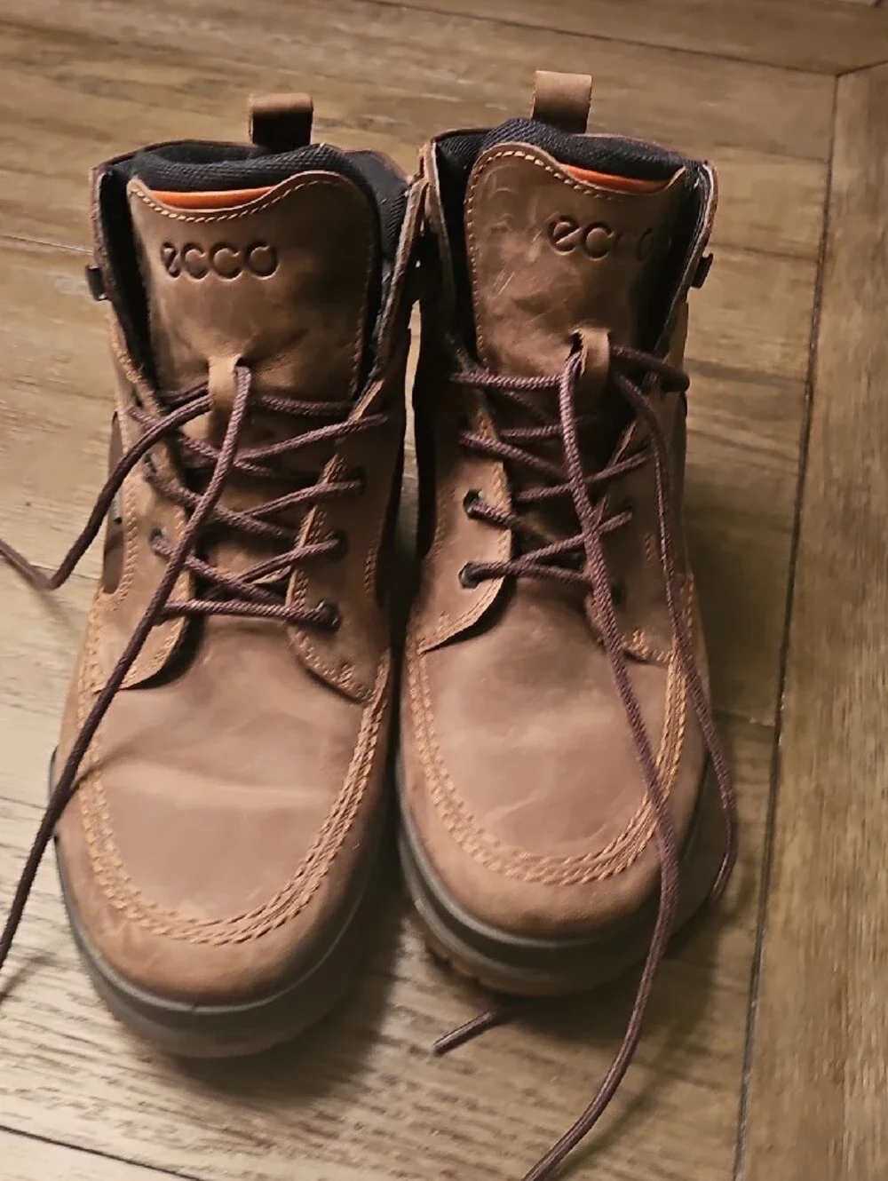 Ecco Brown Leather Chukka Boots for Men