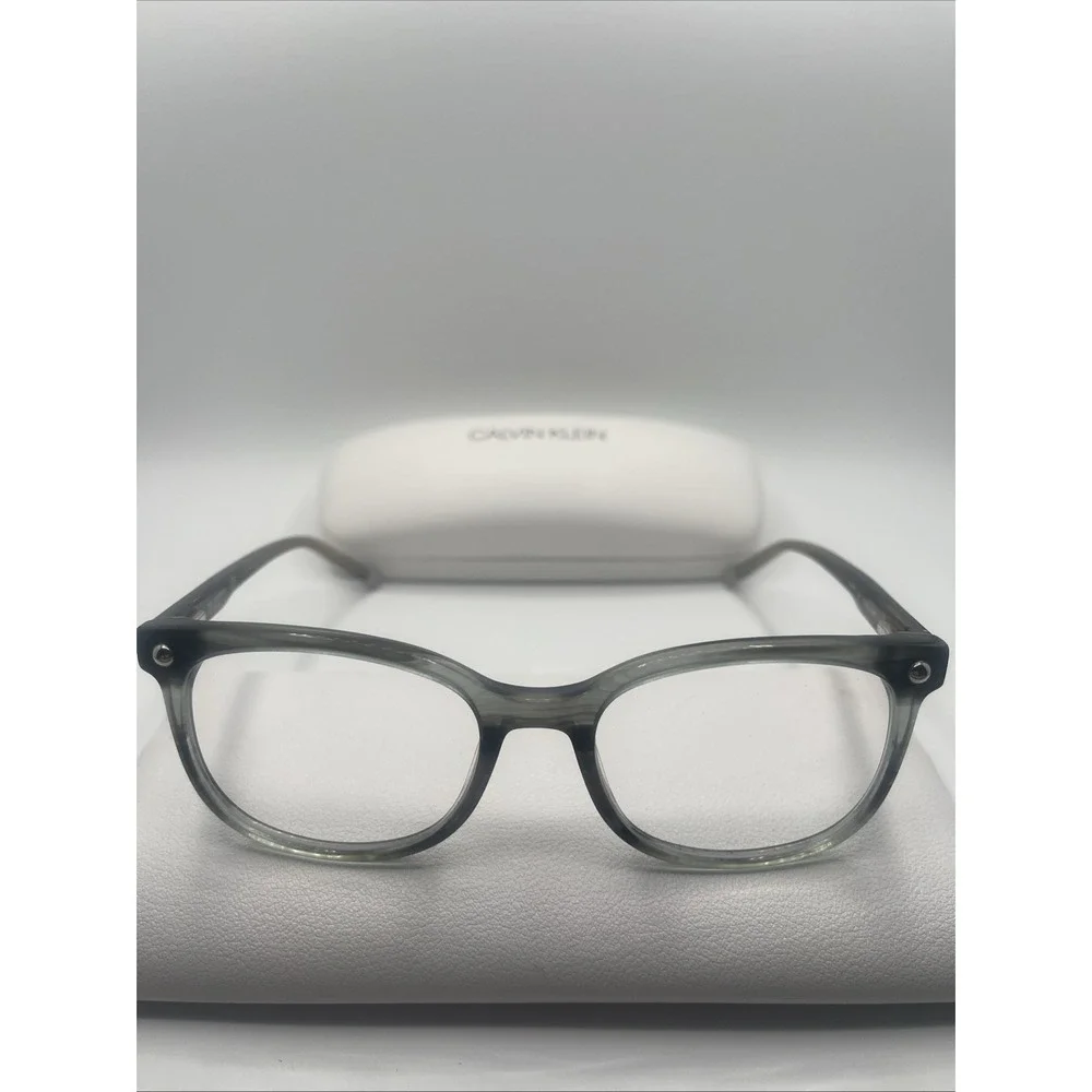 Calvin Klein CK5972 424 Striped Gray Aqua Eyeglasses Frames 52-18 140mm w/case
