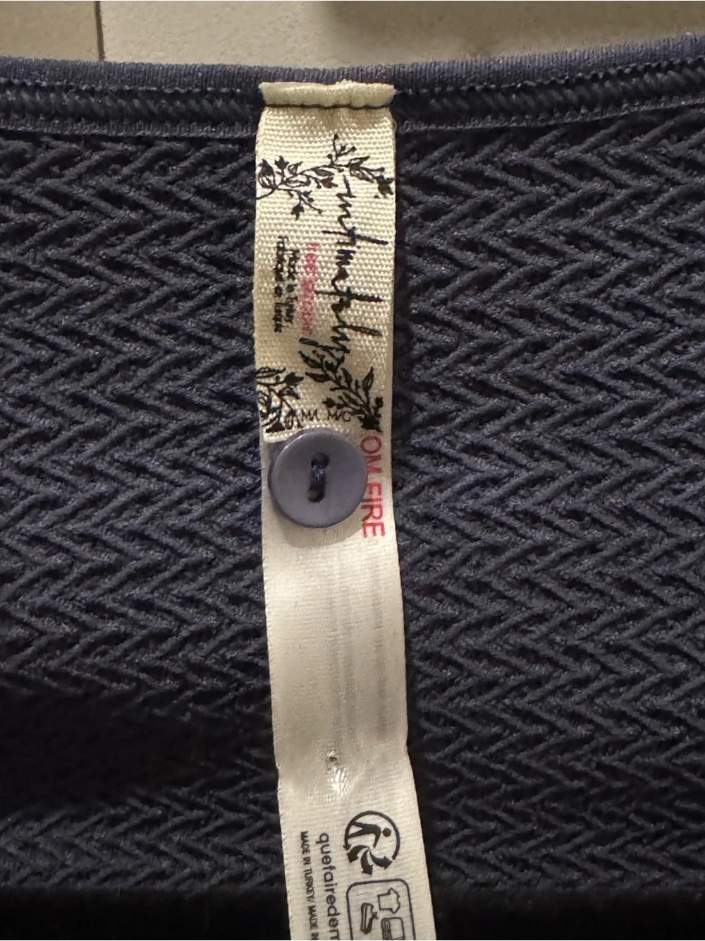 Free People navy textured
