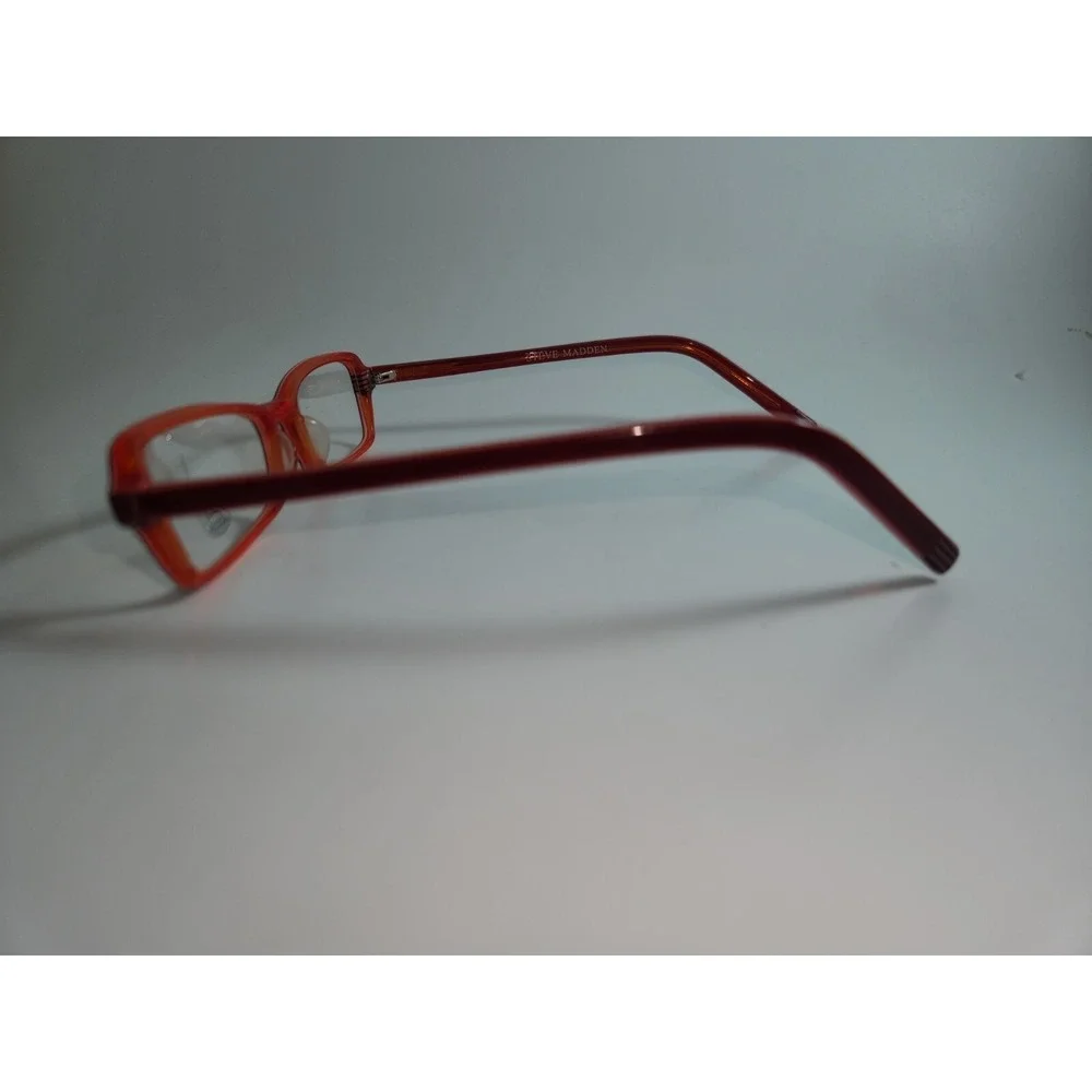 Steve Madden DS250 Burgundy Rectangular Eyeglasses Frames 49-15-135 Handmade NEW