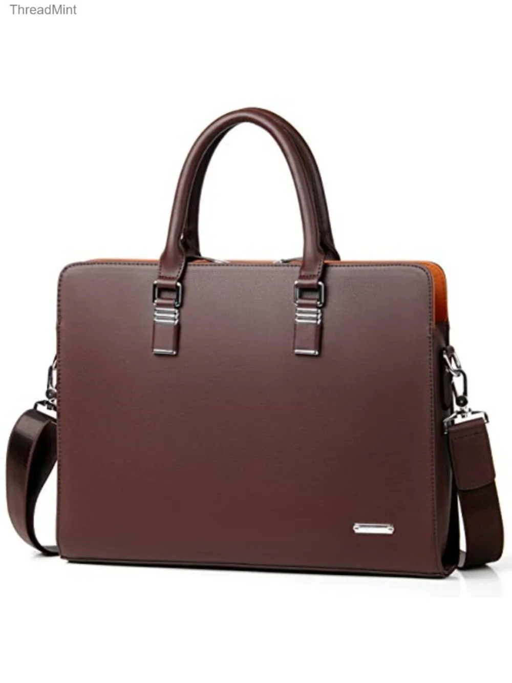 Leather Briefcase Laptop Bag Business Shoulder Bag for Men