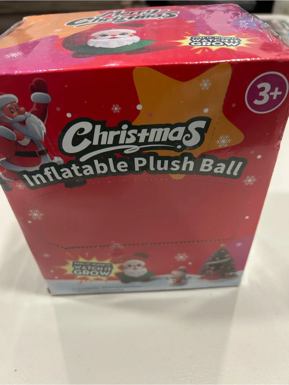 Christmas Inflatable Plush Santa Ball - Red & Green