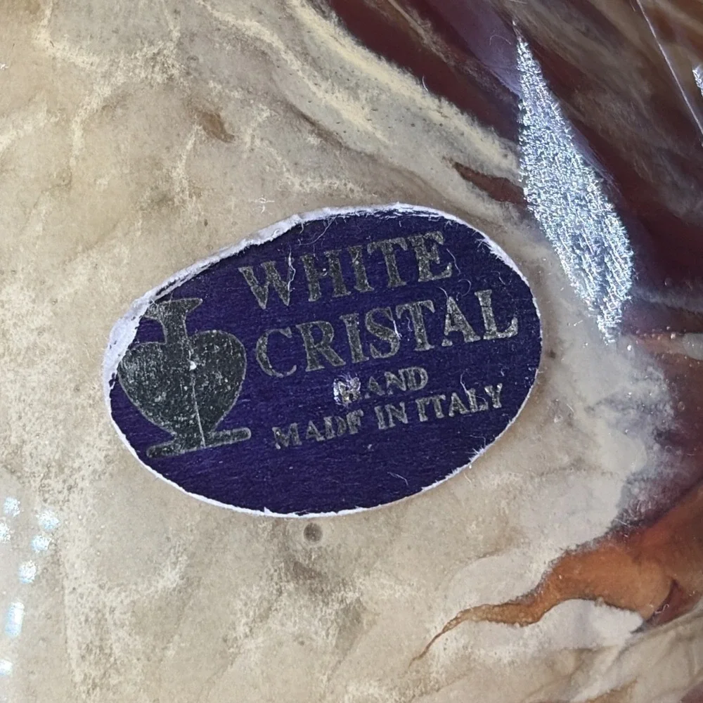 Murano White Cristal vintage 80s