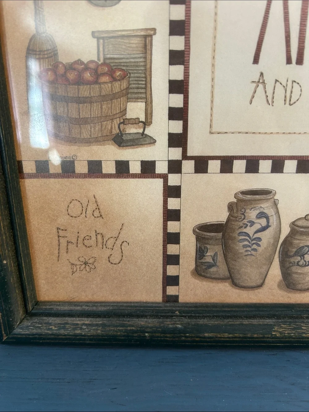 Vintage decorative framed
