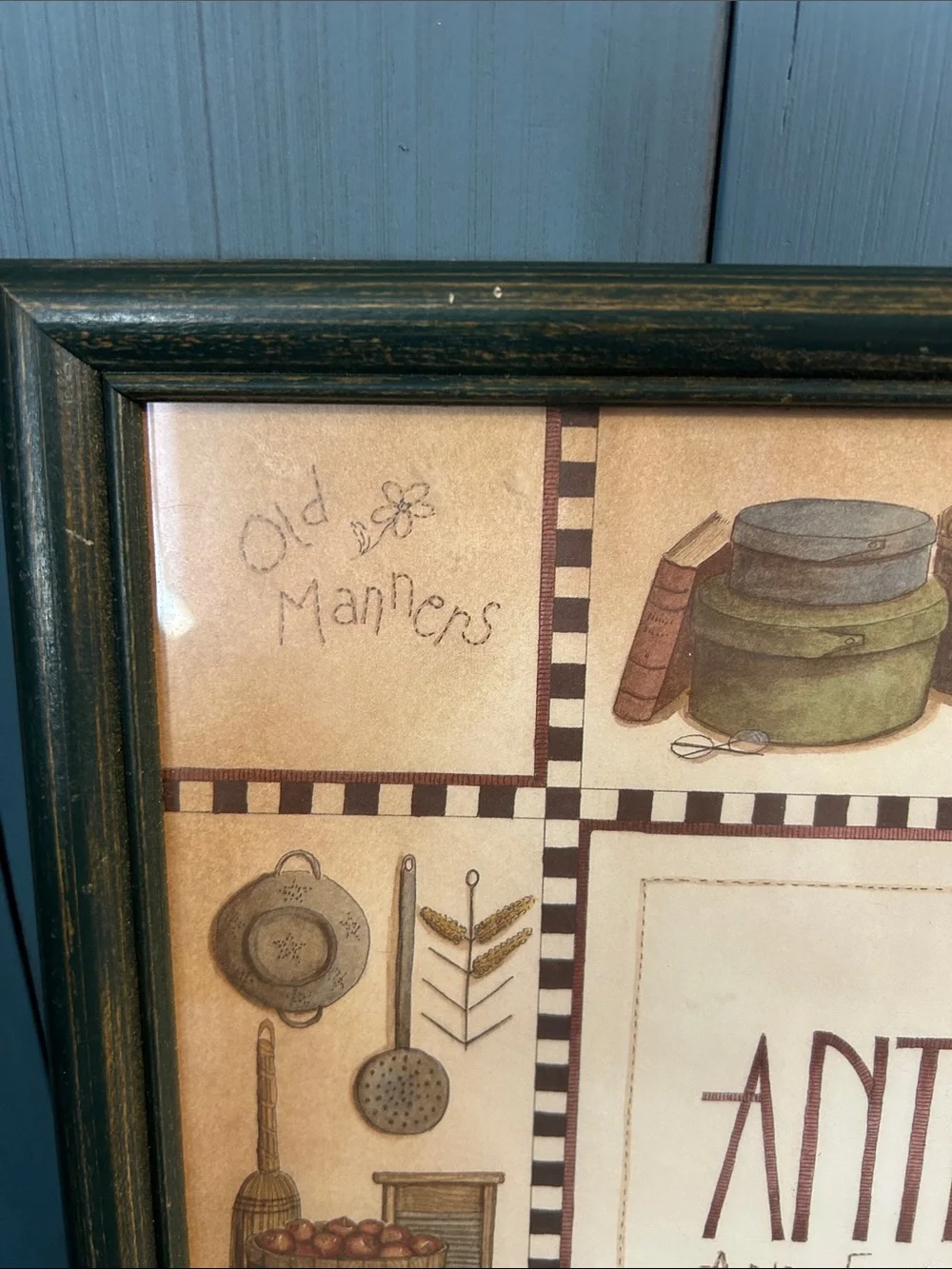 Vintage decorative framed