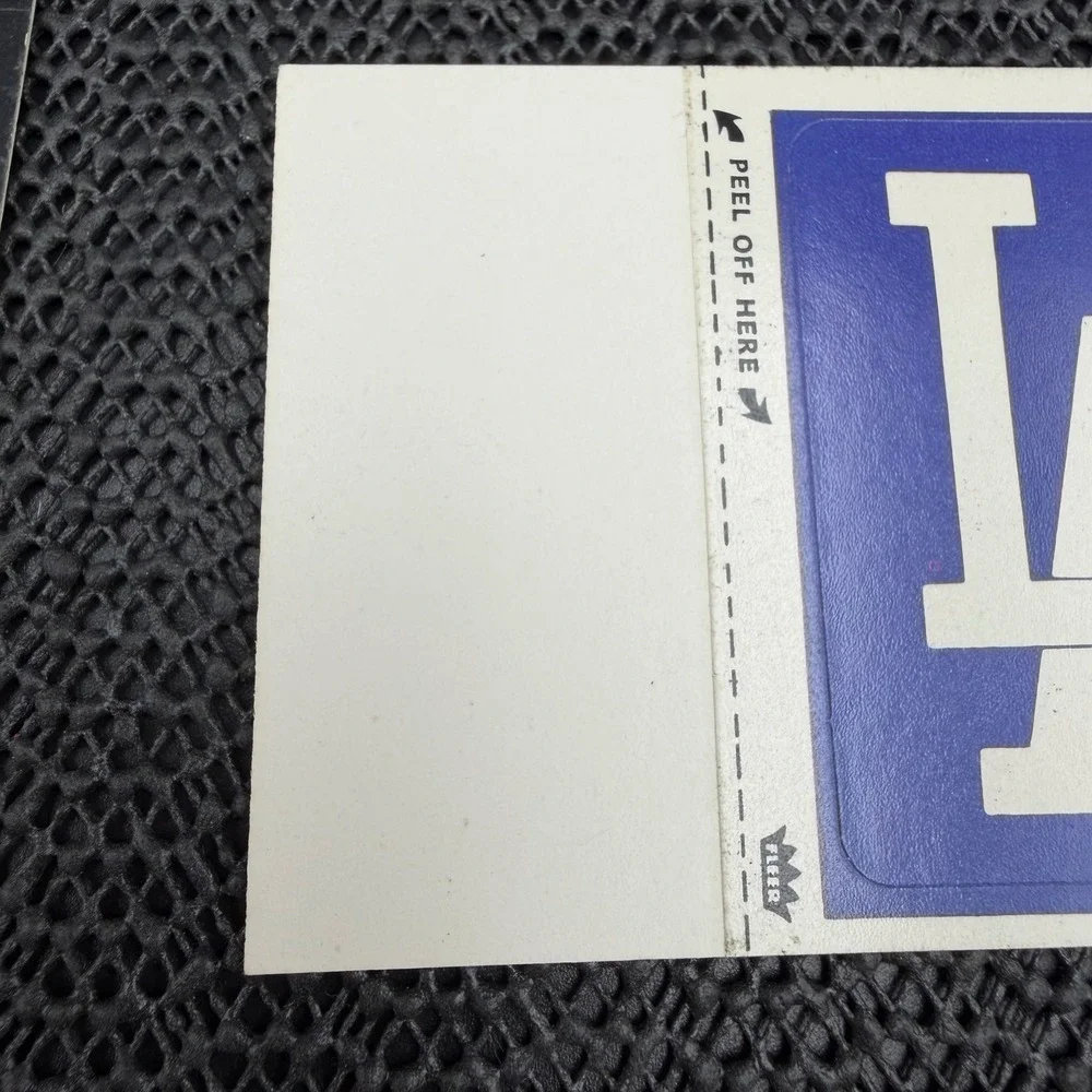 Vintage 80's Fleer Los Angeles Dodgers Sticker Card Lot 3pc
