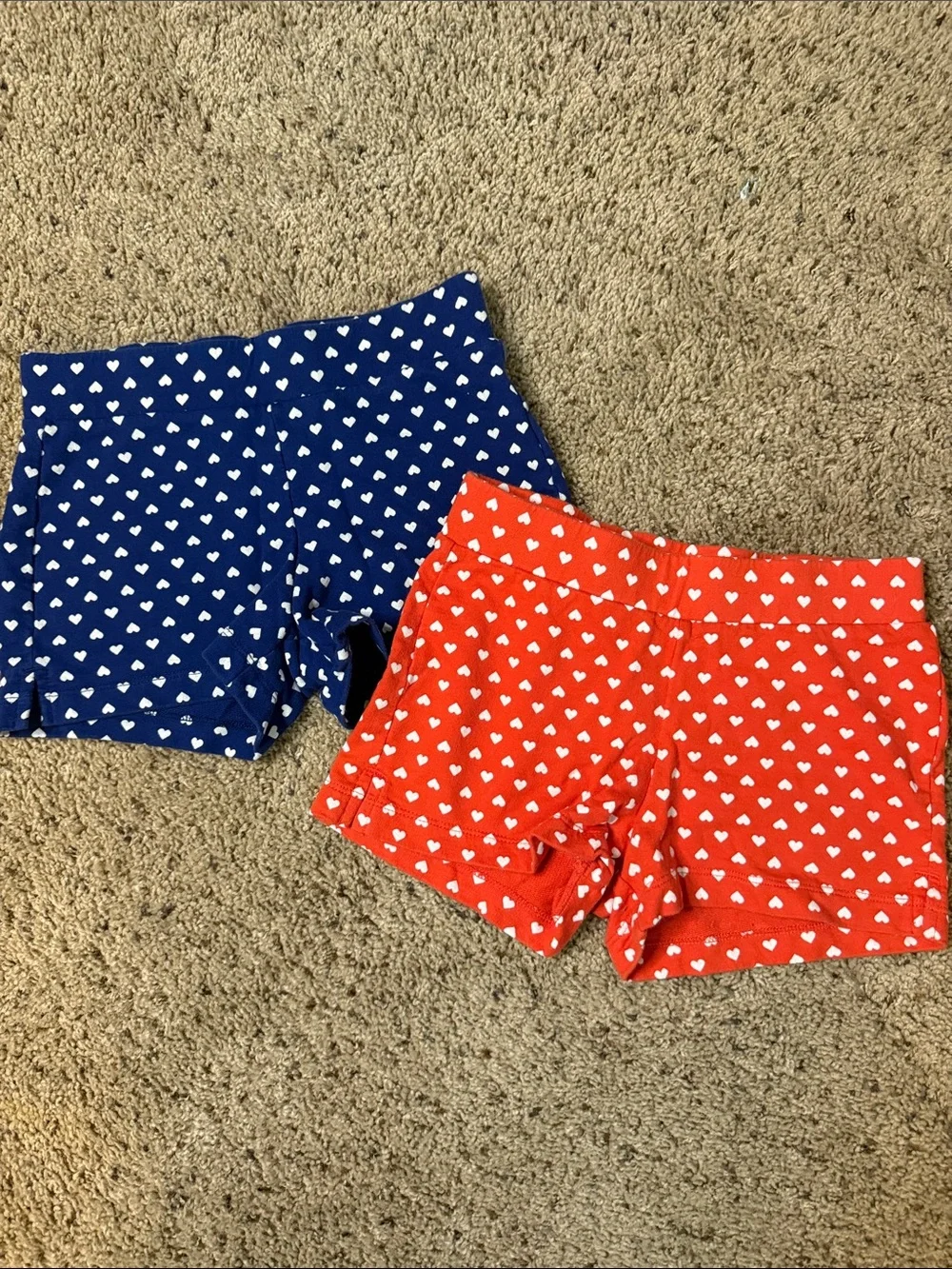 Old Navy Girls' Heart Print Shorts - Blue & Red