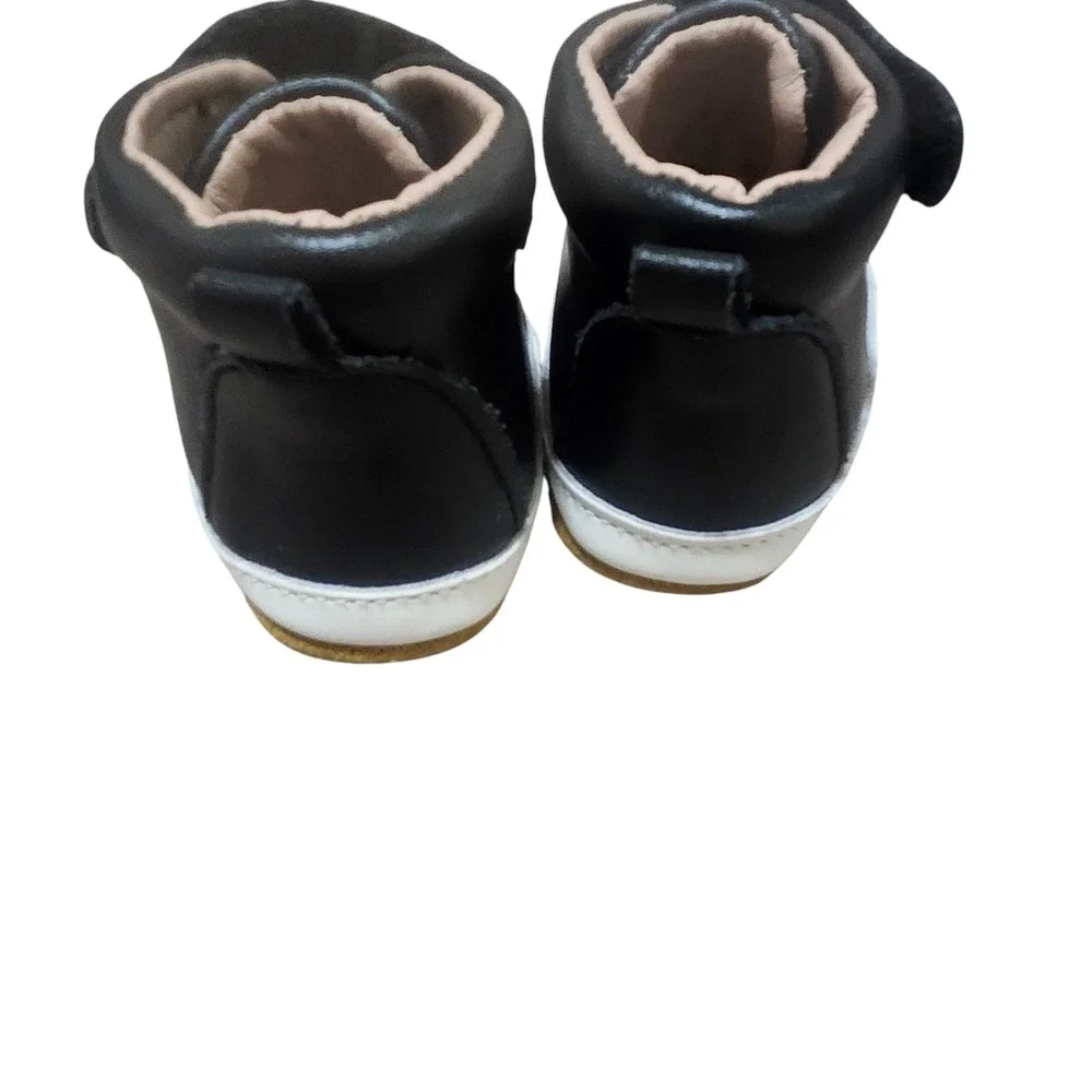 Baby Size 3C Spider Web High Top Sneakers Leather Black Goth Punk A Bear Co