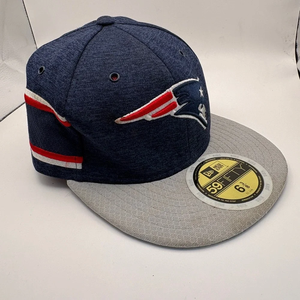 New Era 59FIFTY Kids New England Patriots Baseball‎ Cap NFL 6 3/8 Navy Heather