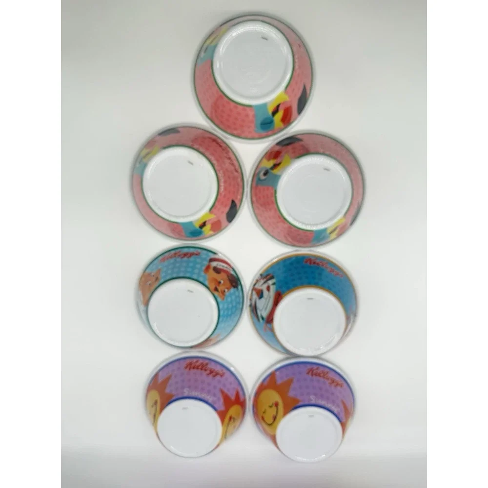 Lot of 7 Vintage Style Kellogg's Cereal Melamine Bowls 2014 Tony Toucan Sam