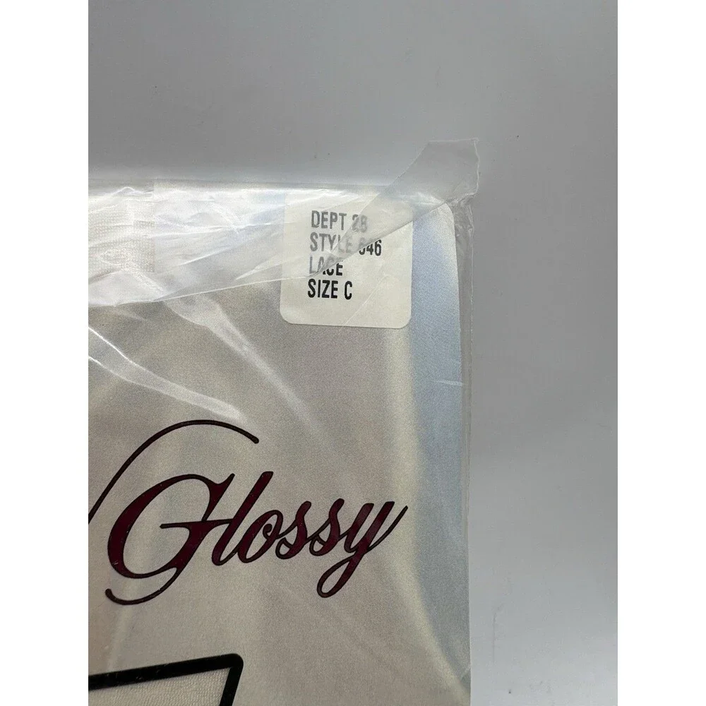 Vintage Sheer N Glossy Pantyhose Lot 2 Size C Control Top Lace Powder NOS USA