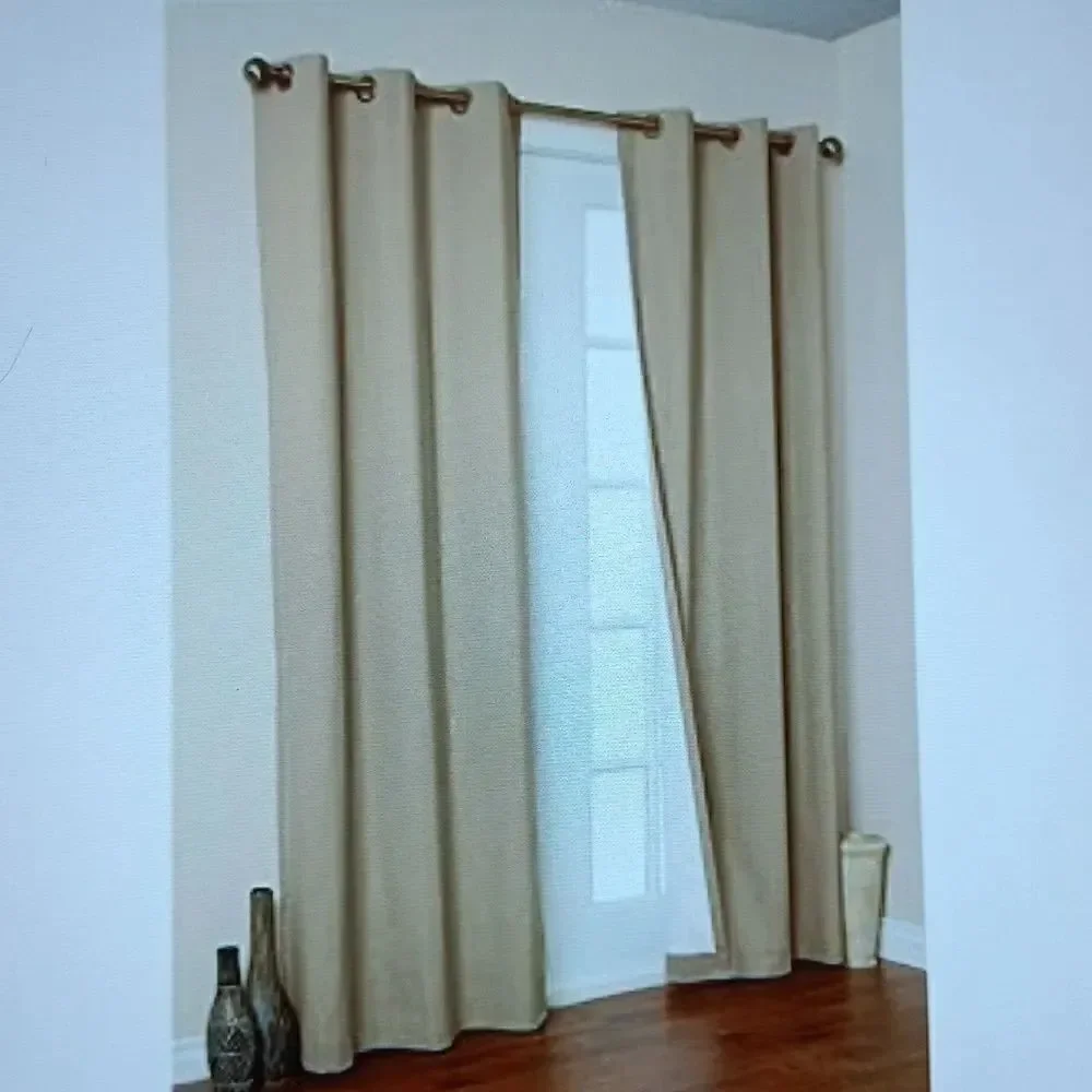 New Thermalogic/Weathermate Khaki Solid Grommet Top Panel Pair 80x72 New‎