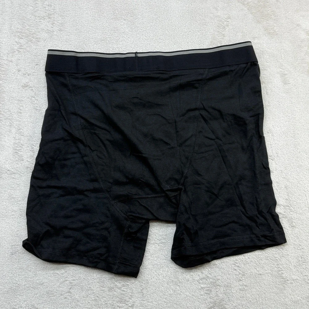 Kirkland Signature Boxer Briefs Mens L Black 4 Pack Supima Cotton Stretch