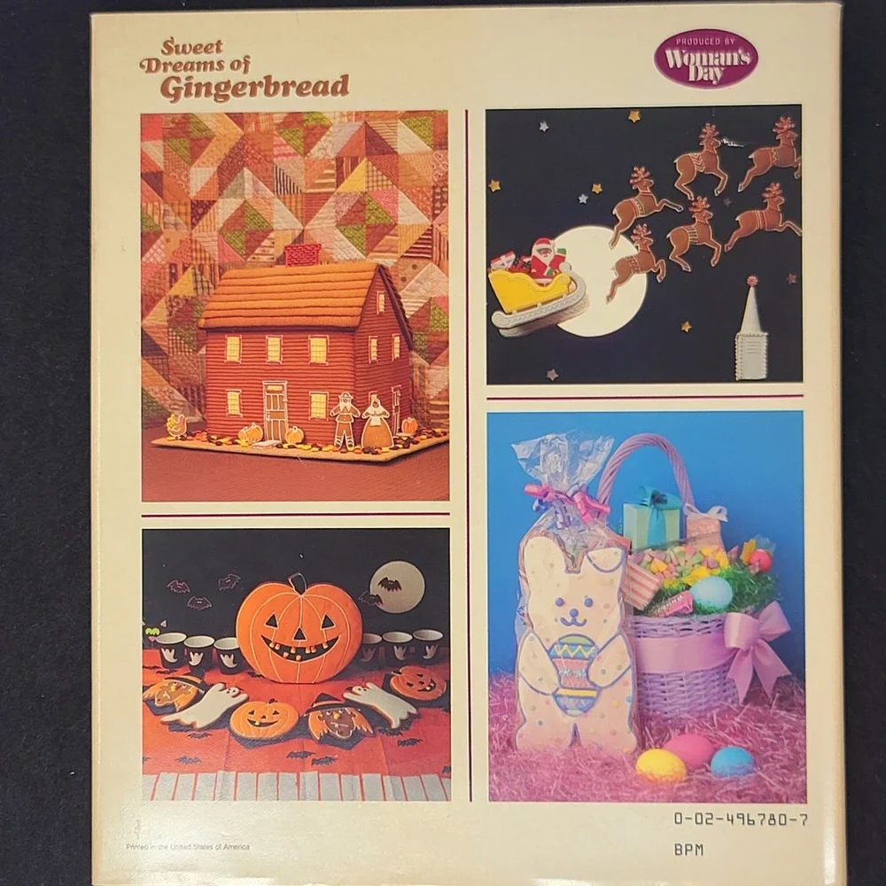 Sweet Dreams of Gingerbread Book Jann Johnson 1986 Woman's Day Christmas‎ Retro