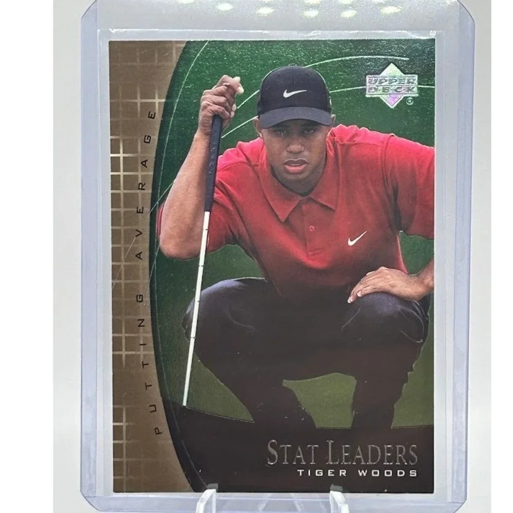 Tiger Woods Stat Leaders 2001 Upper Deck‎ SL7 PGA Tour Golf