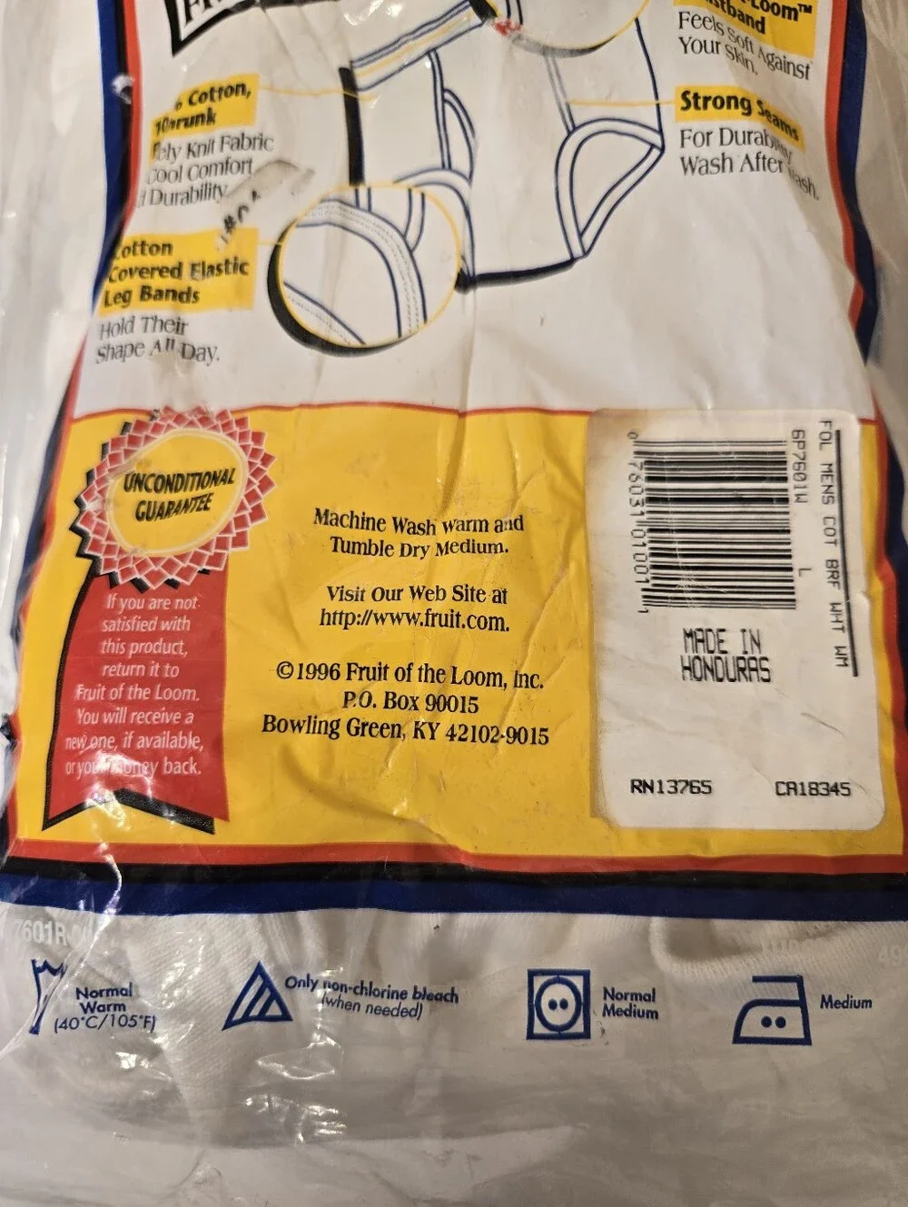 Fruit of the Loom vintage 1996