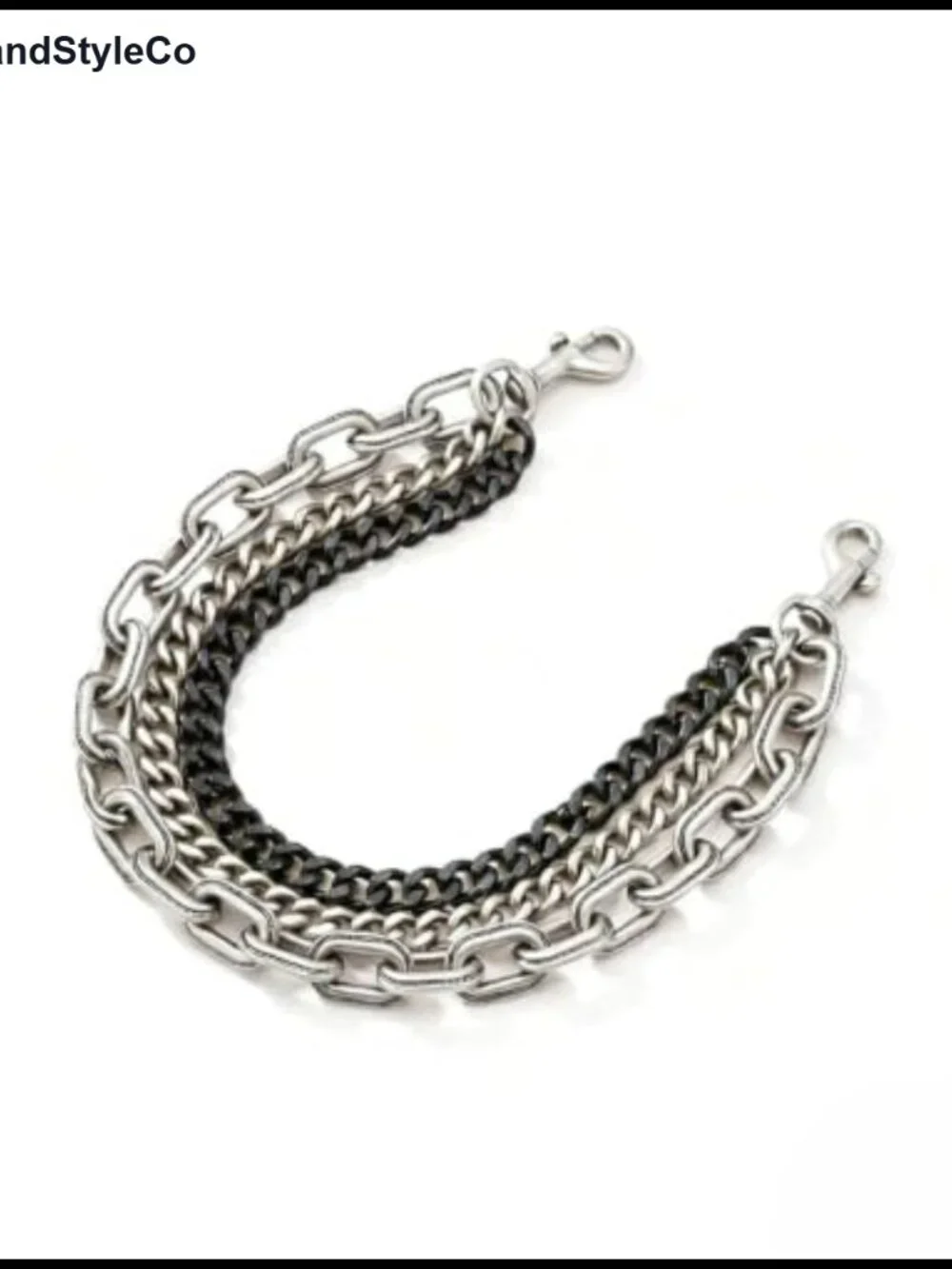 Two-tone vintage bag charm with carabiner, star design