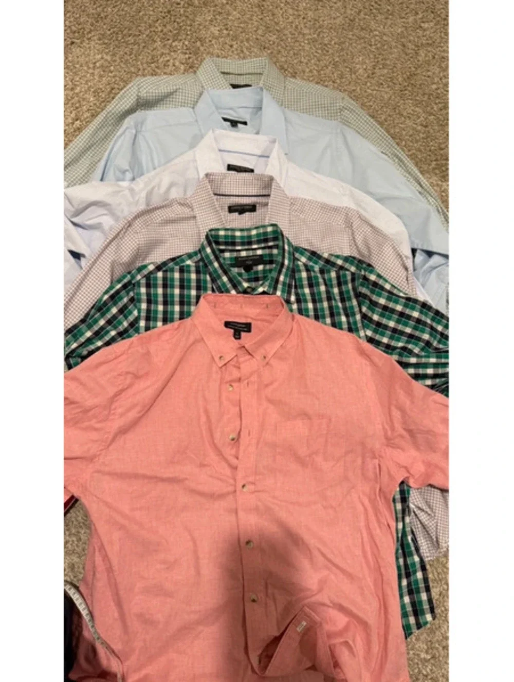 Banana Republic Shirt Lot 6 L Slim Cotton Non-Iron