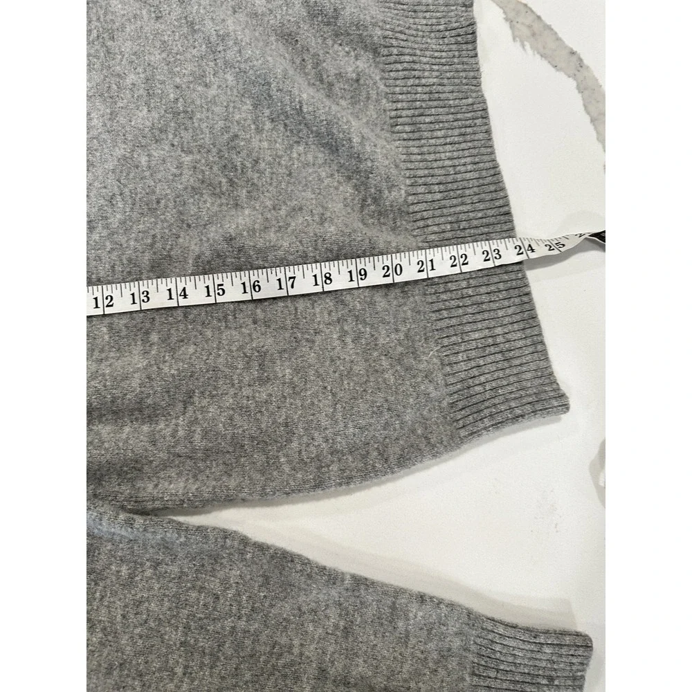 J Crew‎ Mens Gray Crew Neck Raglan Sleeve Lambswool Sweater XL