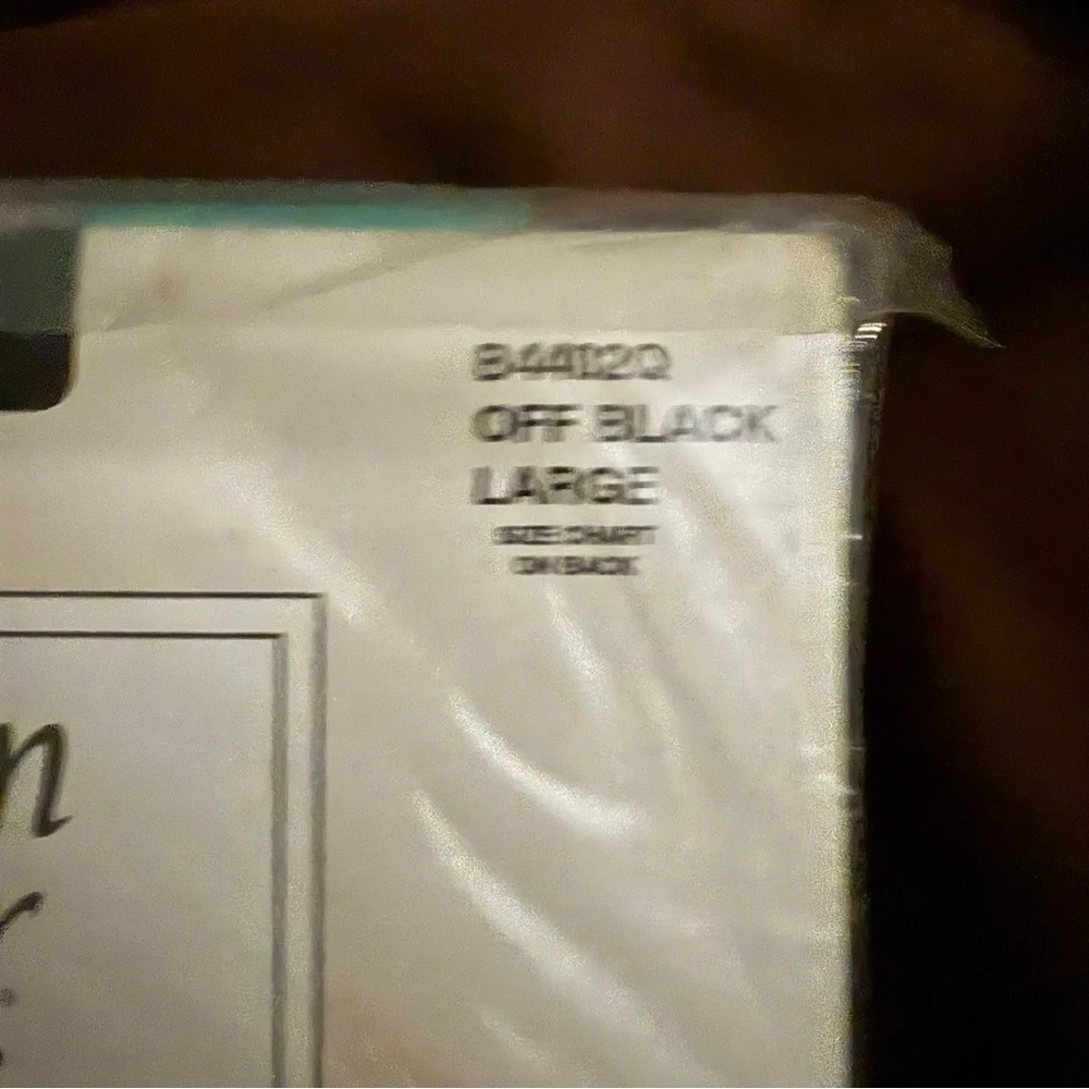 Vintage Brown Sugar Ultra, Ultra Sheer Off Black Pantyhose Size Large