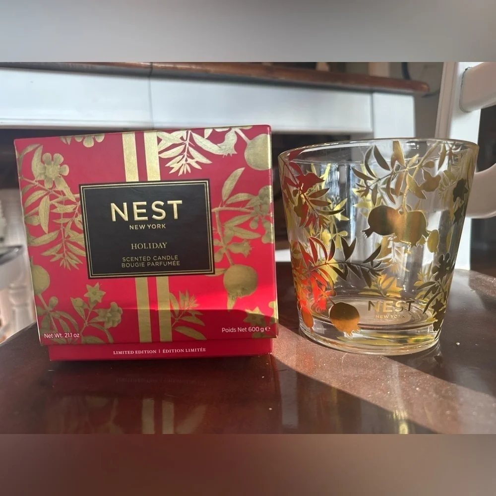 Empty Nest Holiday 3 Wick Limited Edition Gold Detail Candle Vessel & Box
