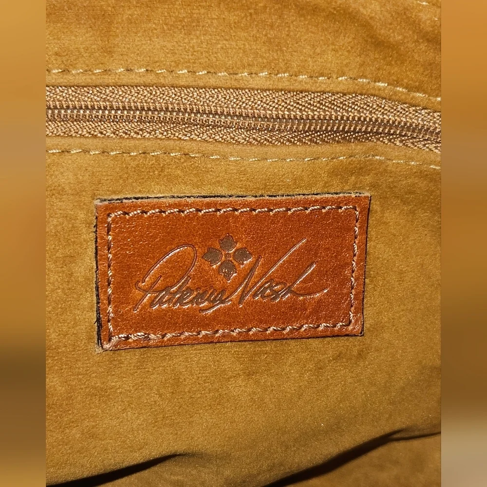 Patricia Nash Cognac Tan Leather Satchel-Shoulder Bag