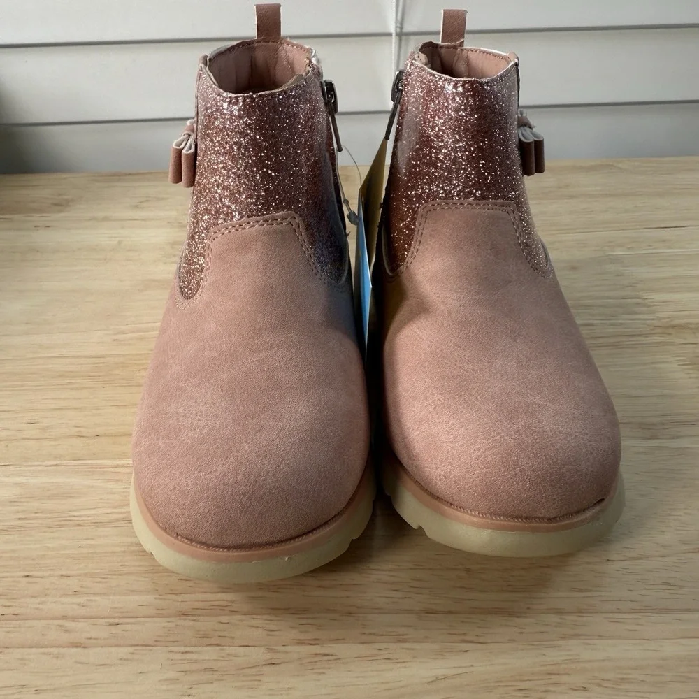 Munchkin Stride Rite Little Girl's Size‎ 12M Avalon Pink Glitter Side-Zip Boots