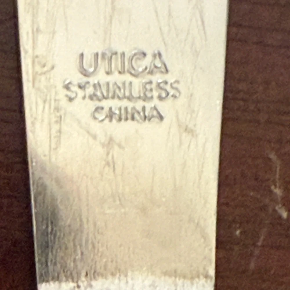 Vintage Set of 5‎ Stainless Utica China Butter Knives 8” L