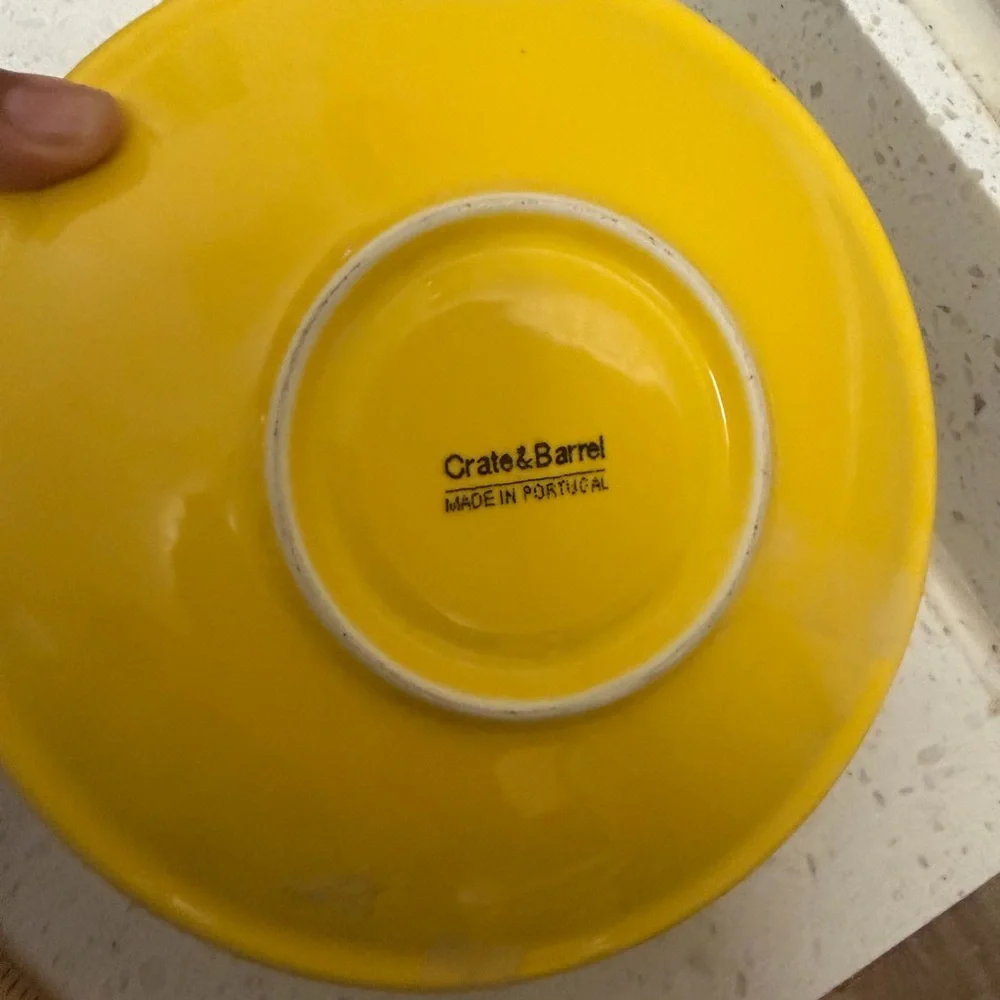 Crate&Barrel bright yellow