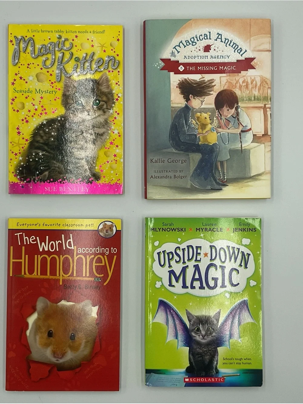 Kids Book Lot x4 Magical Animal Adoption Magic Kitten Humphrey Upside Down Cat