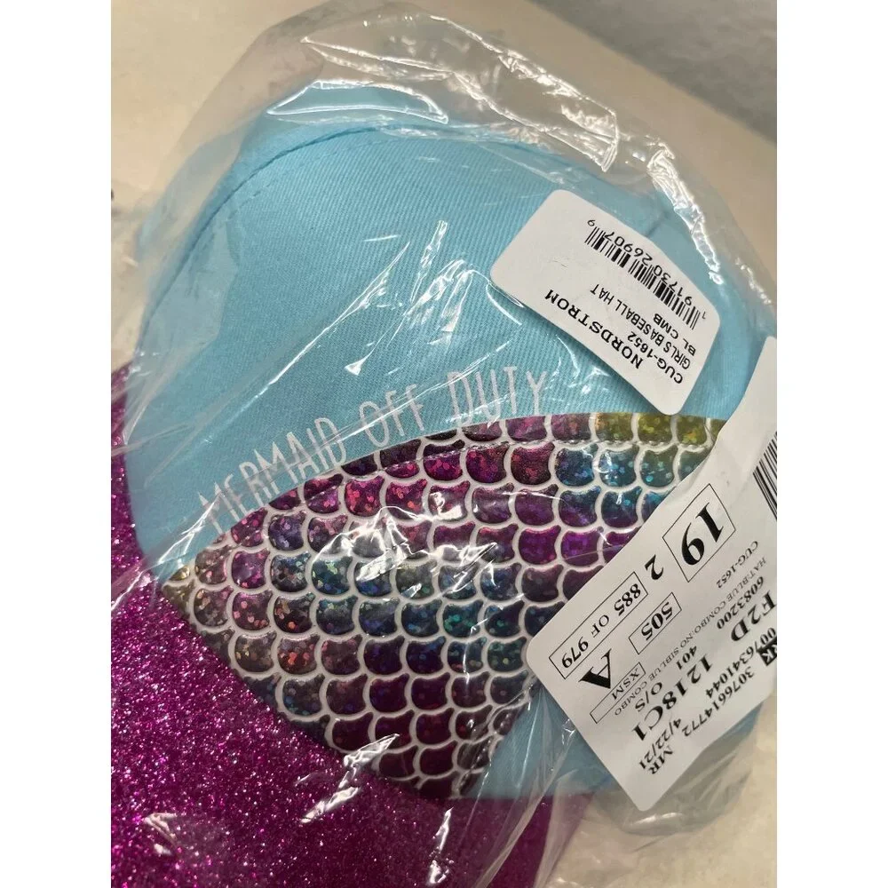 Capelli New York Mermaid At Heart Tail Girls Baseball Cap Blue New Nwt