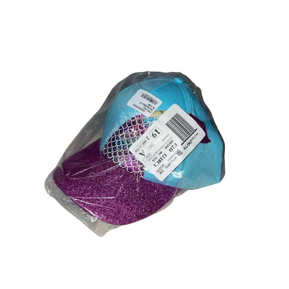 Capelli New York Mermaid At Heart Tail Girls Baseball Cap Blue New Nwt