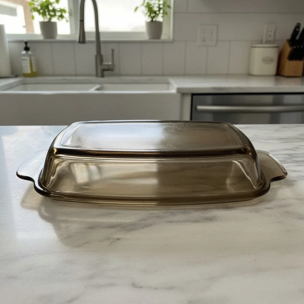 West‎ Bend Amber Slow Cooker Lid, Vintage 4 or 6 Qt Replacement, USA Glassware