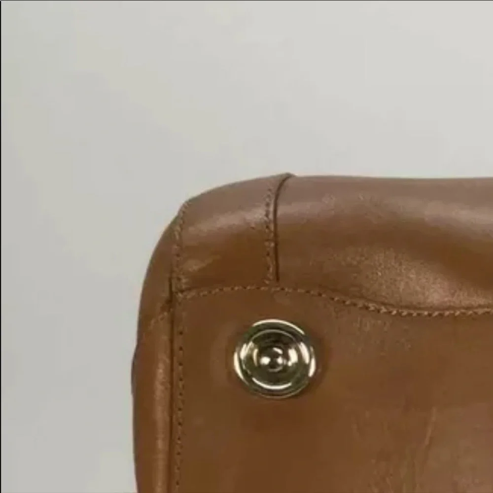 JIMMY CHOO Leather Tahula Hillary Tan Doctor Bag