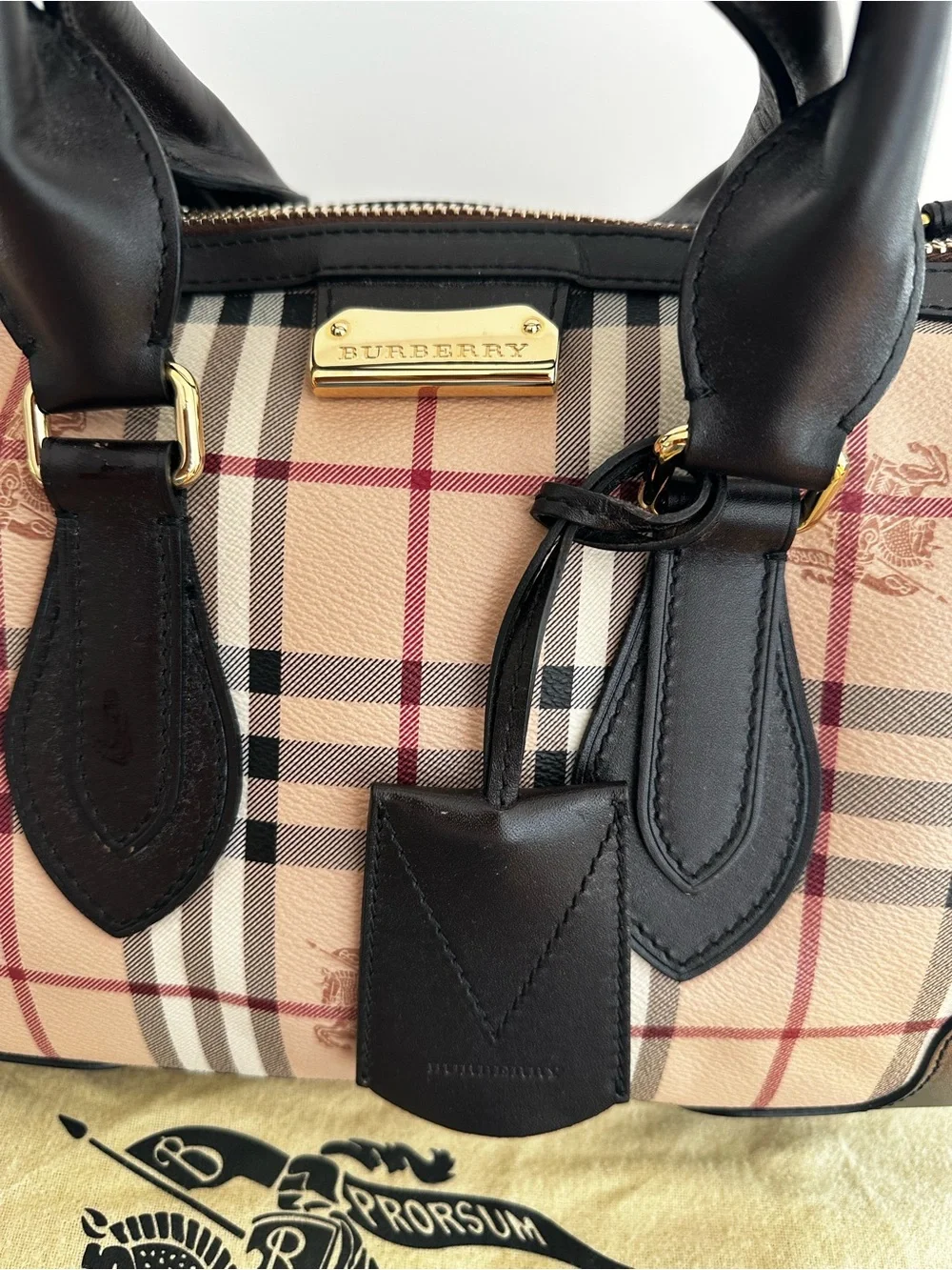 Burberry structured satchel