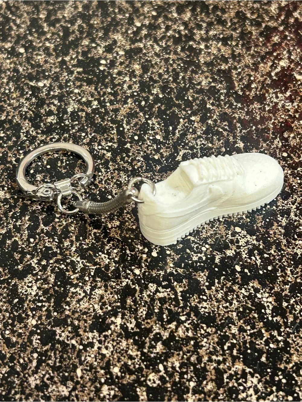 Kids White Sneaker Keychain Accessory
