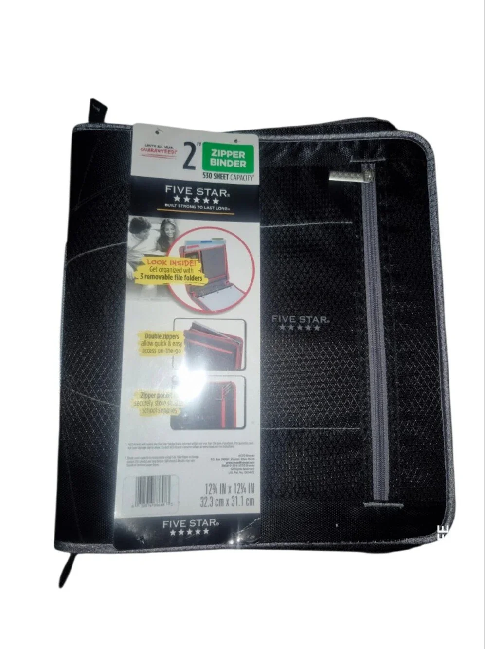 Five Star Black Zipper Binder - 2