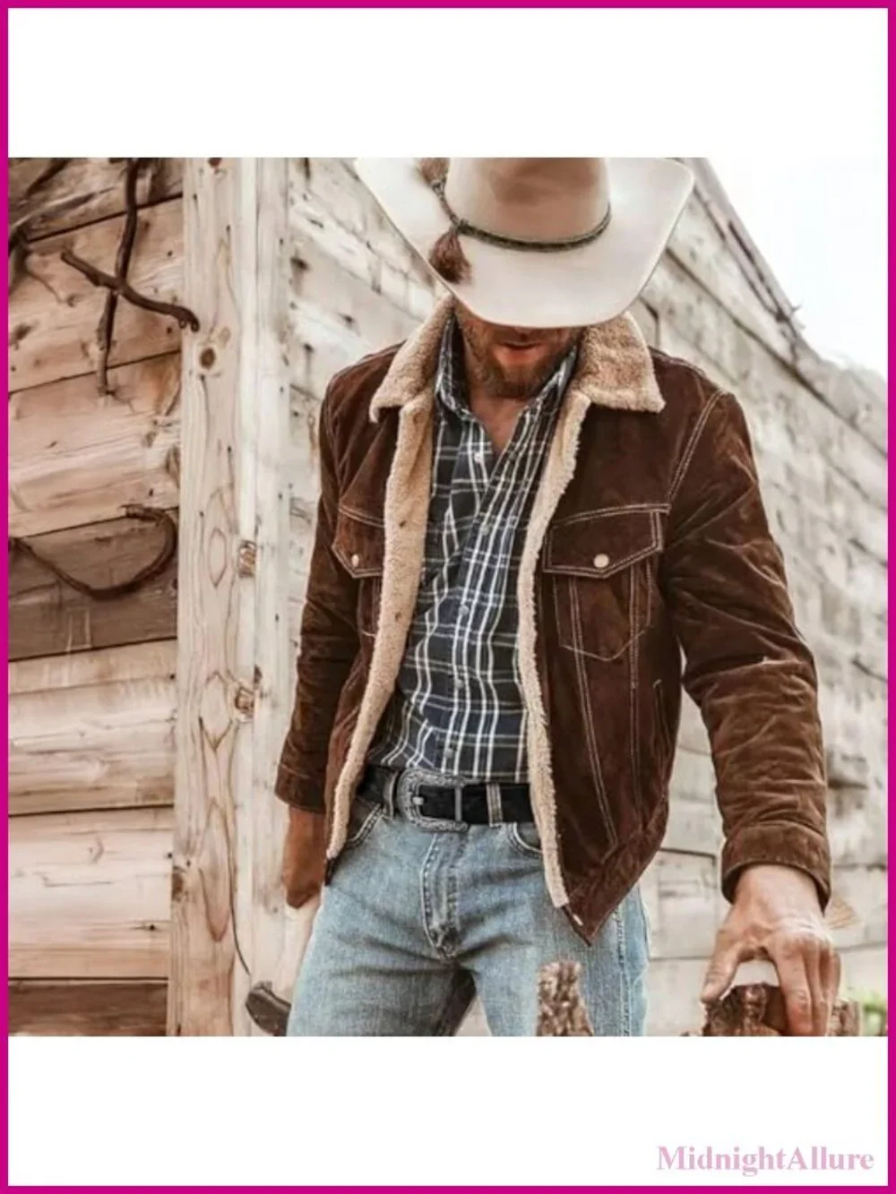 Western Cowboy Ratchet Belt Leather Automatic Buckle Adjustable