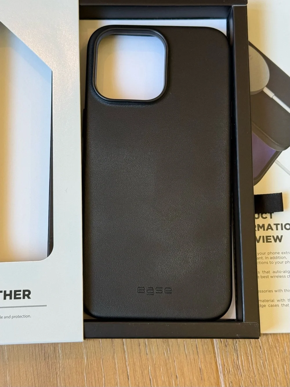 New Base Vegan Leather MagCharge iPhone 14 Pro Max Case - Black Case