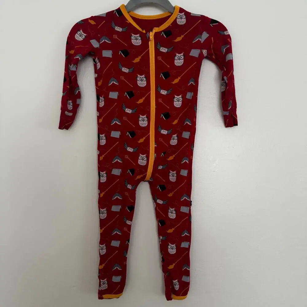 KicKee Pants Print Convertible Sleeper with Zipper in Crimson Magical World