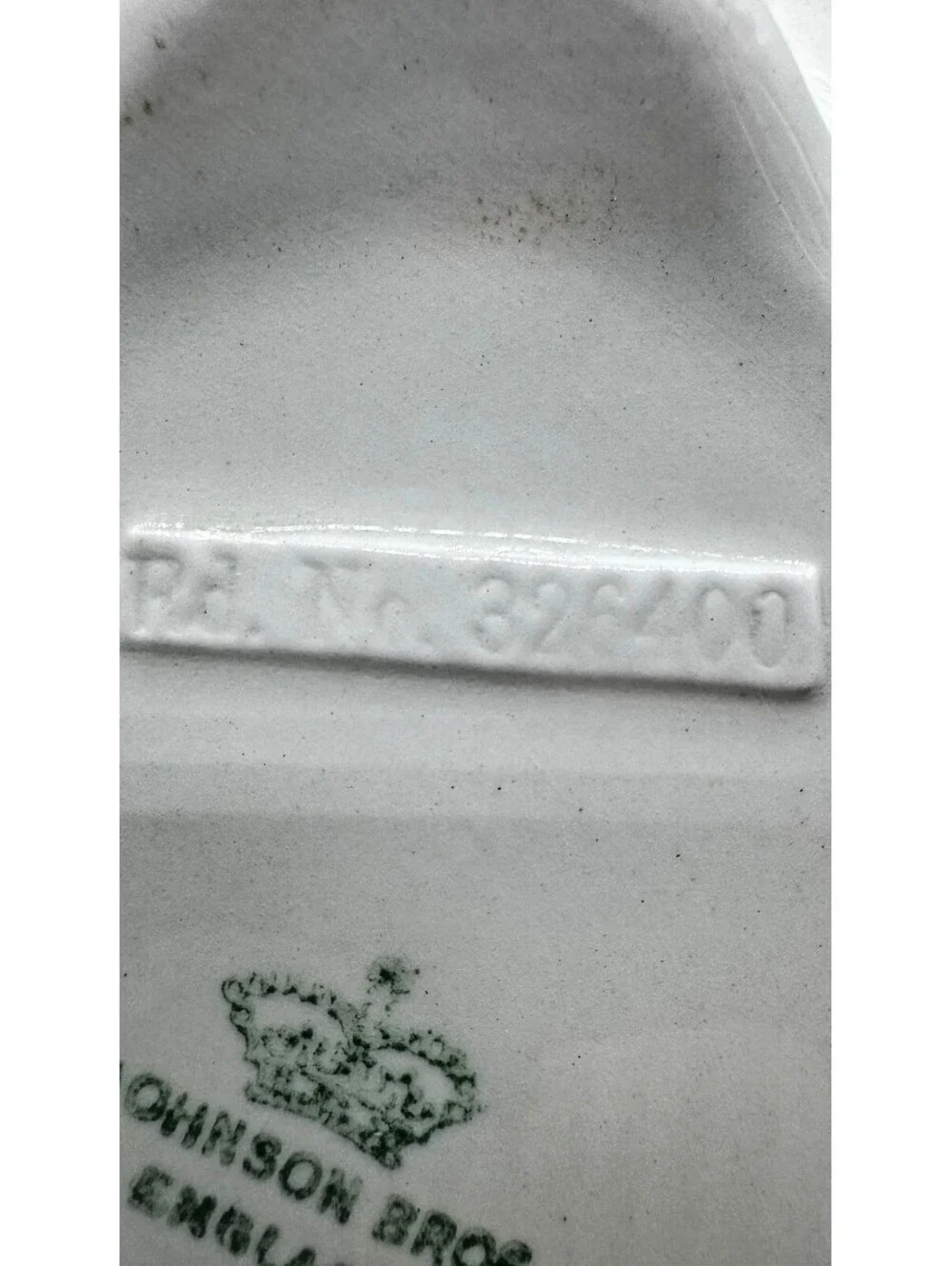 Antique Johnson Bros England White Embossed Covered Vegetable Dish Tureen