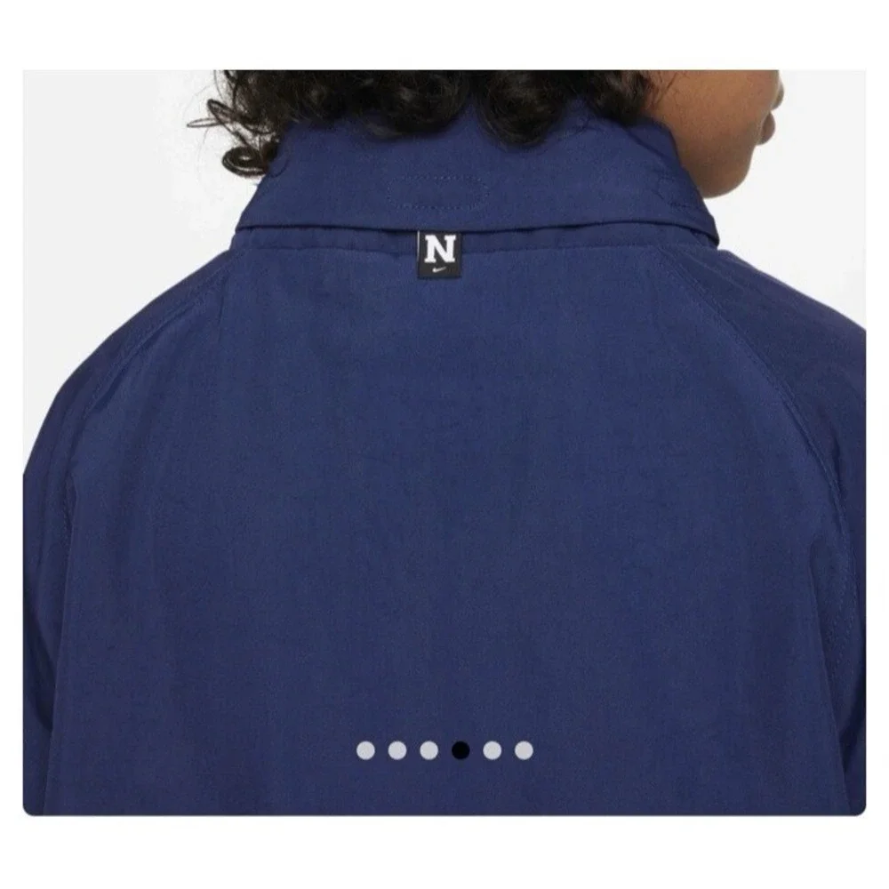 Nike Athletics Repel Kids L 1/2 Zip Training Hoodie Navy Packable Hood