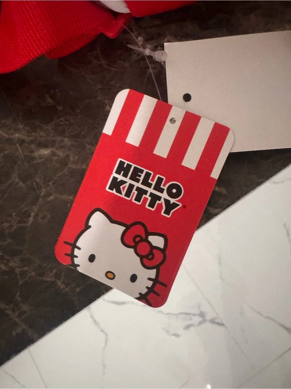 SANRIO Hello Kitty Red and White Mini Backpack with Rainbow Graphic