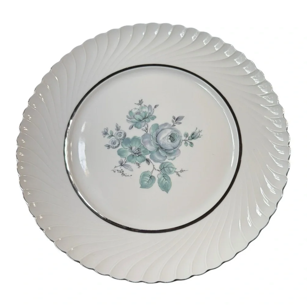 Royal‎ Tettau Moonglow Blue Dinner Plate 10 7/8” Blue Rose