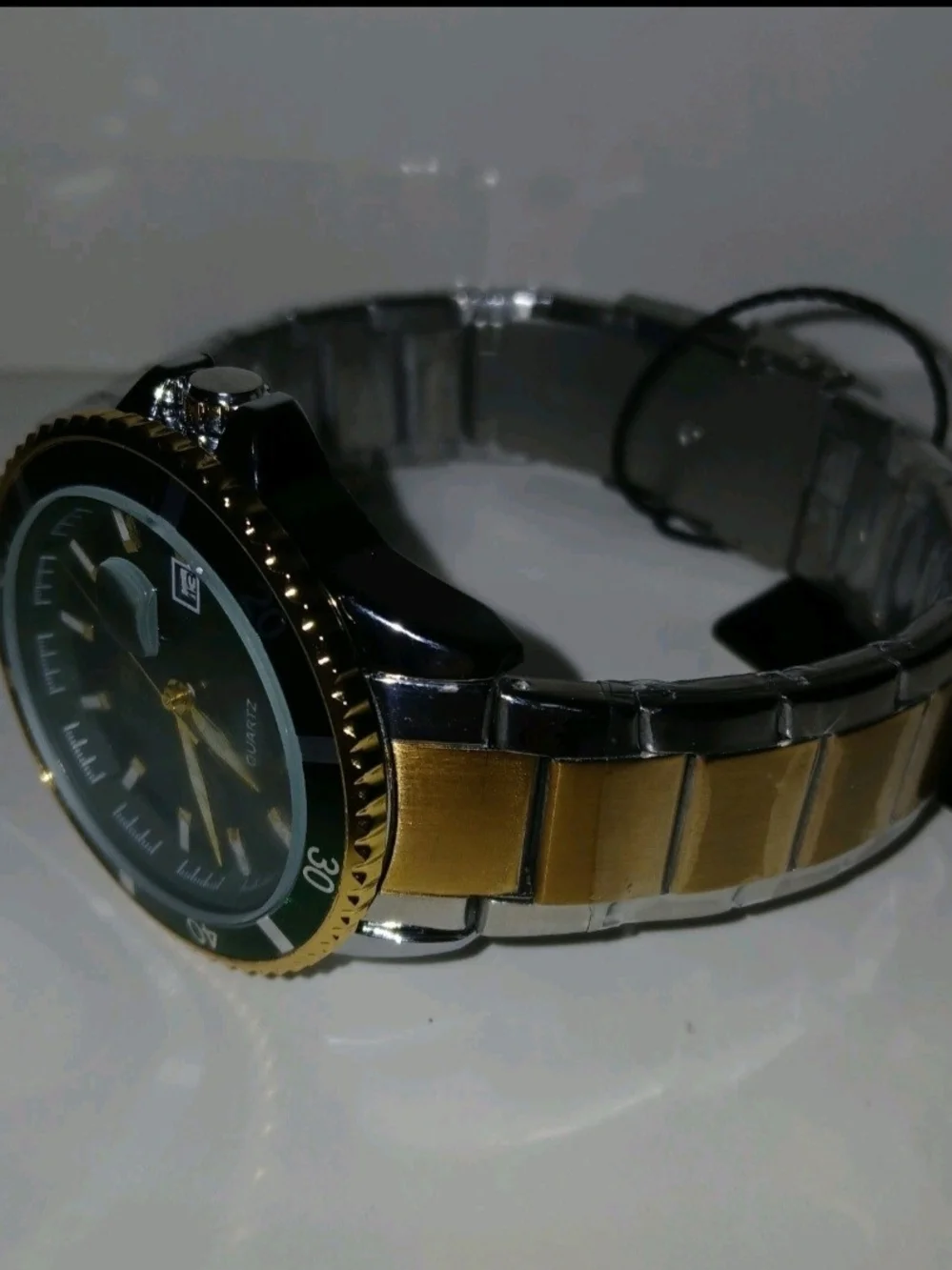BIBI Men's Green Dial Two-Tone Stainless Steel Watch