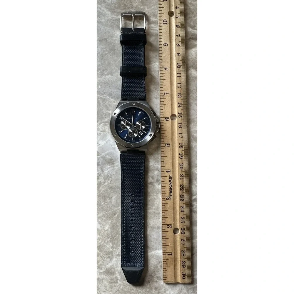 Michael Kors mk-8942 Mens Watch‎ Silicone Nylone Strap 45MM Working X