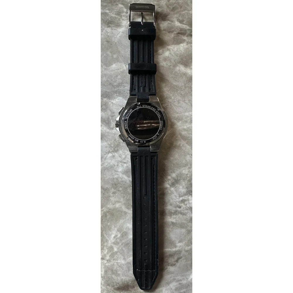 Michael Kors mk-8942 Mens Watch‎ Silicone Nylone Strap 45MM Working X