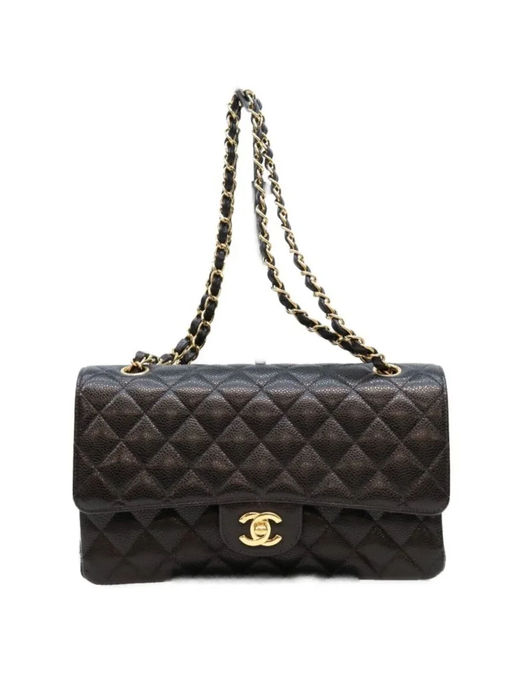 Chanel Black Inner Caviar Quilted 25 Shoulder Bag