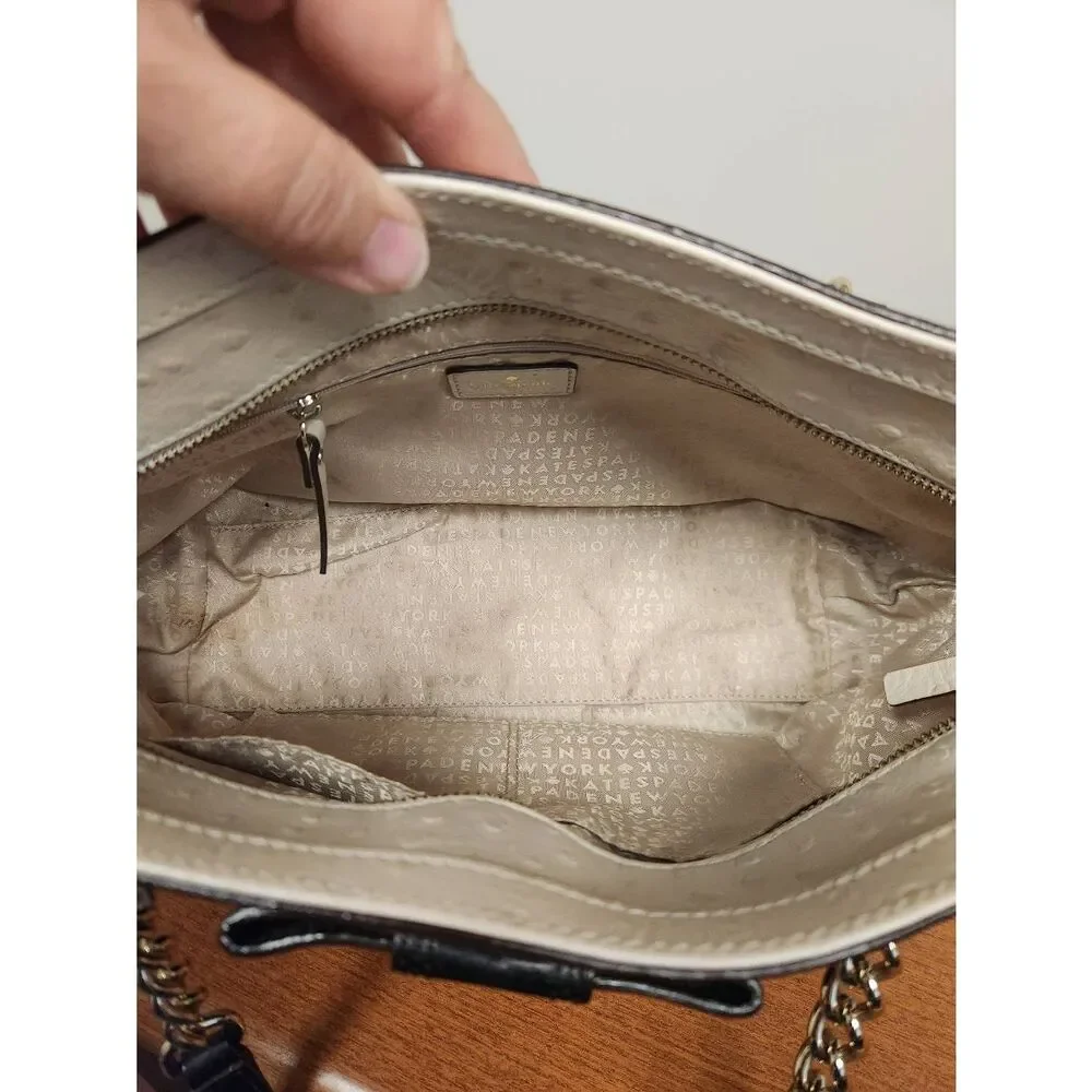 Kate Spade Black and Cream Shoulder Bag