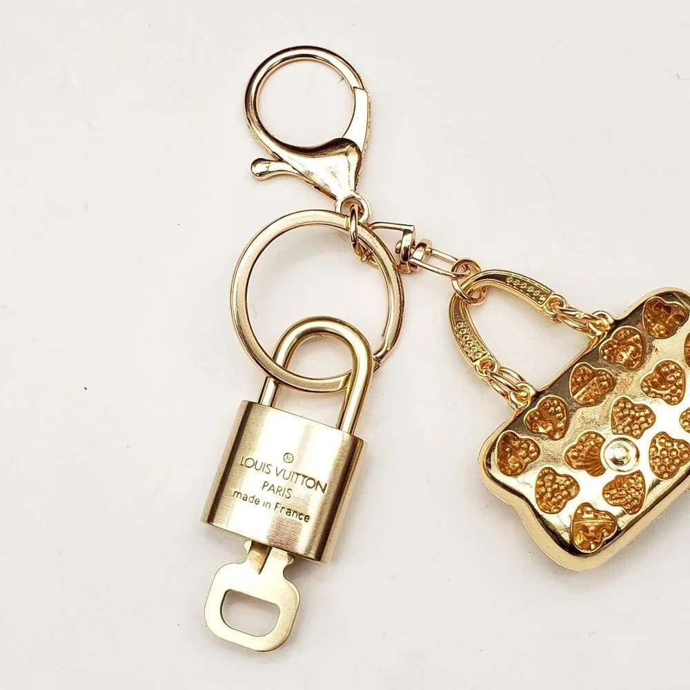 Louis Vuitton Gold Lock 🔒 Authentic LV Key + Unbranded Bag Charm